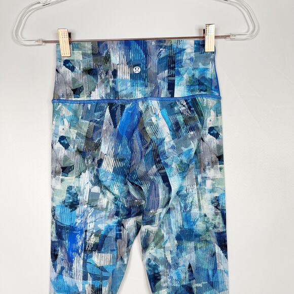 Lululemon Womens Size 4 Wunder Under Hi-Rise 7/8 Tight 25" Sun Dazed Multi Blue - Picture 6 of 11
